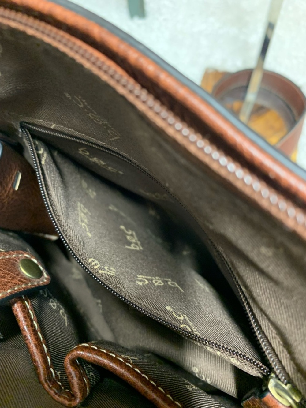 B.O.C. Gray and Brown Crossbody Bag - Picture 8 of 9